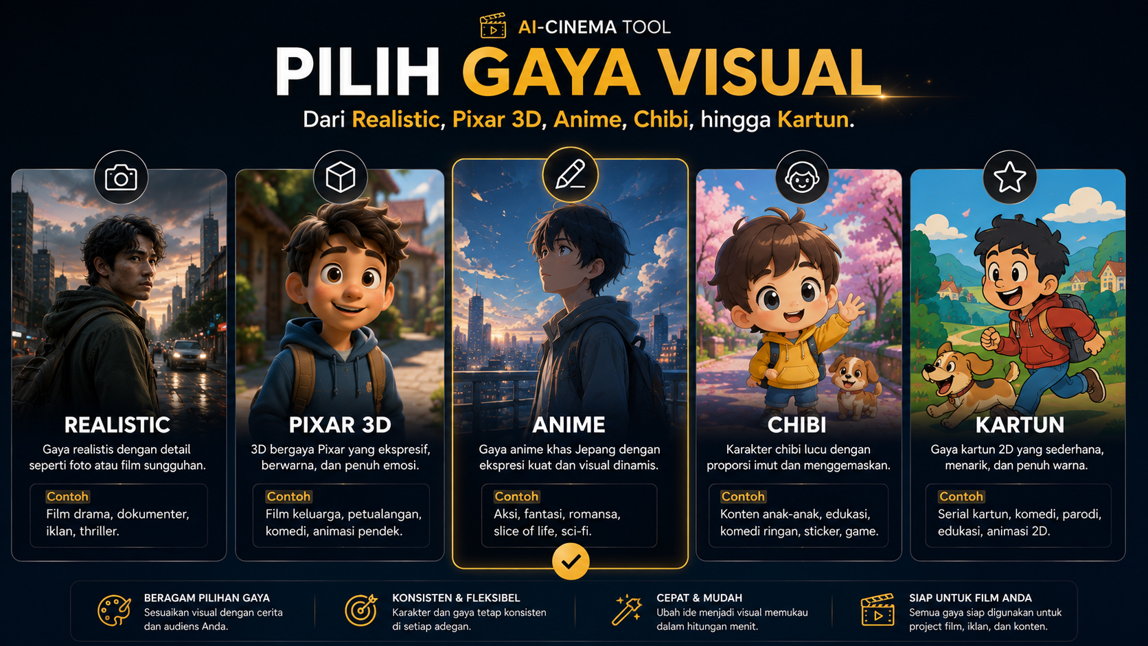 Pilihan gaya visual